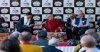 尊者达赖喇嘛在5.50论坛上演讲。图片：TPI